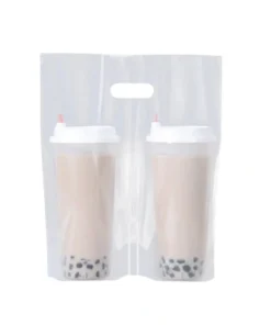 Túi nhựa đựng hai ly cafe