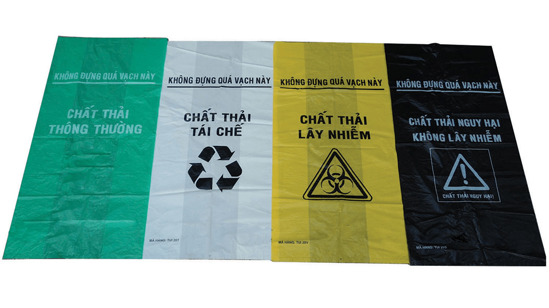 Túi rác y tế chuyên dụng đạt chuẩn, chất lượng cao 4 kích thước và báo giá túi rác y tế