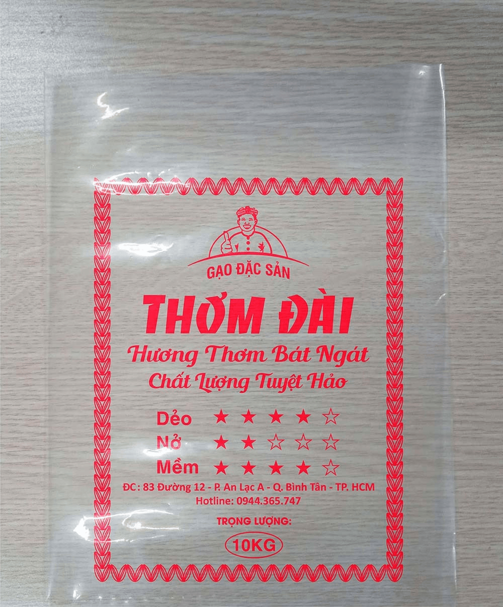 Bao bì đựng gạo đa dạng kích thước thiết kế theo yêu cầu 12 Bao bì PE ép miệng đựng gạo