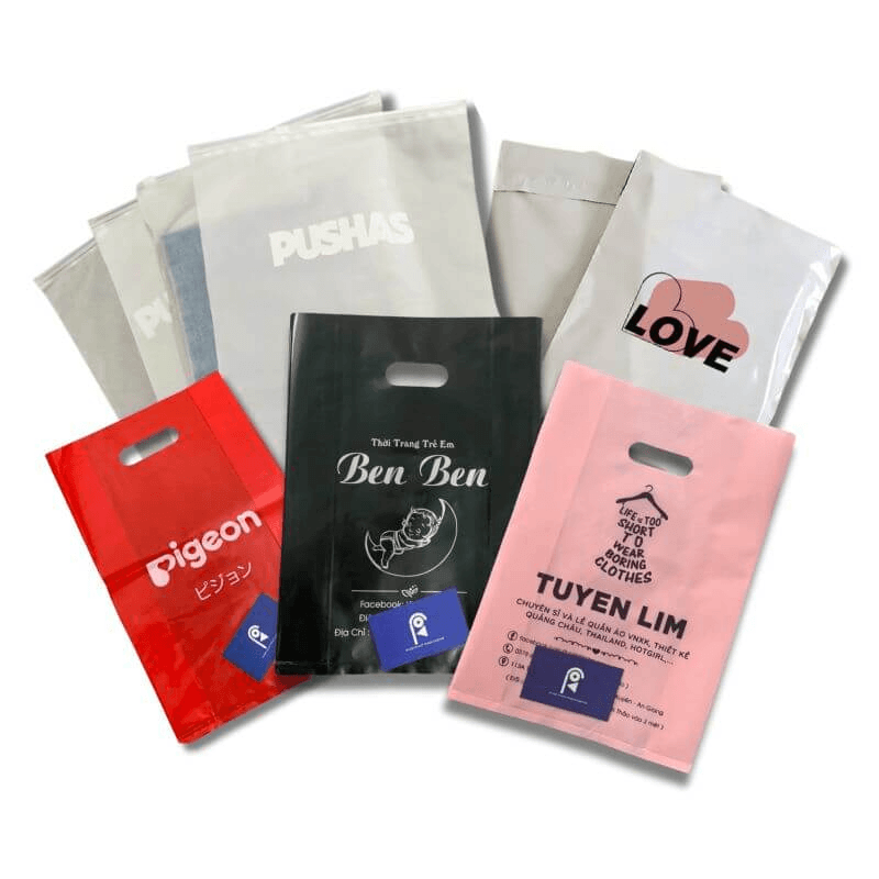 Dịch vụ in túi shop thời trang sắc nét, chất lượng cao 7 kích thước túi hột xoài shop thời trang phổ biến