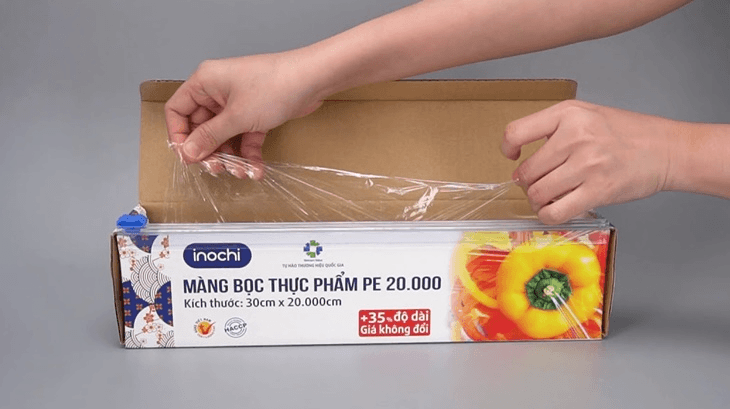Màng bọc thực phẩm đa chất liệu PE và PVC tiện dụng 9 màng bọc thực phẩm