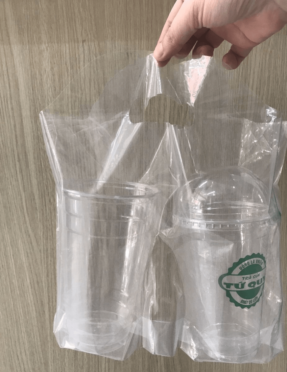 Túi đựng ly trà sữa loại 1 ly và 2 ly chất lượng tại Hà Nội 16 Túi đựng trà sữa 2 ly tiện lợi